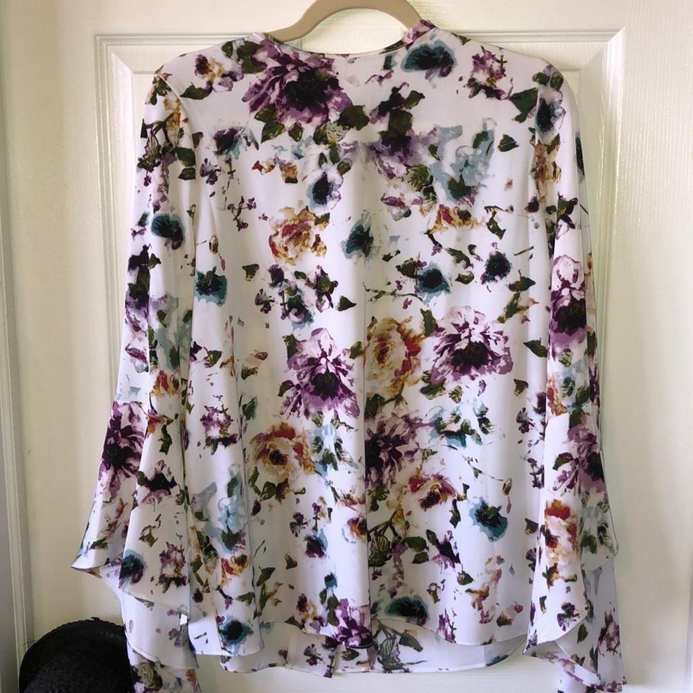 Beautiful Floral Blouse Bell Sleeves